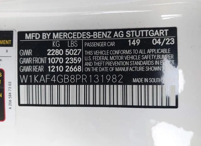 W1KAF4GB8PR131982 2023 2023 Mercedes-Benz C 300- Sedan 9