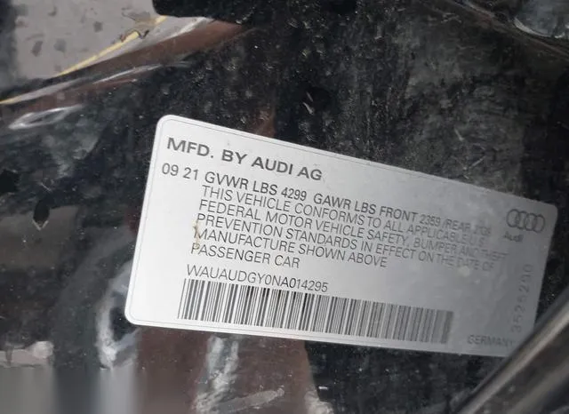 WAUAUDGY0NA014295 2022 2022 Audi A3- Premium 40 Tfsi Front-W 9