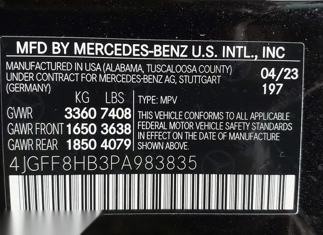 4JGFF8HB3PA983835 2023 2023 Mercedes-Benz Maybach Gls 600- 4 9