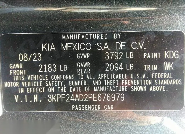 3KPF24AD2PE676979 2023 2023 KIA Forte- LX 9