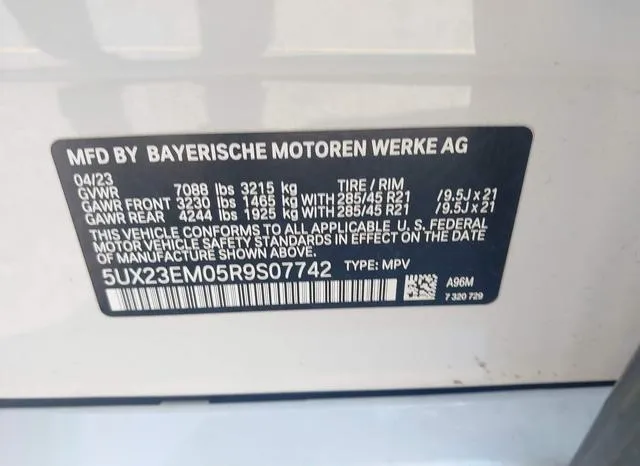 5UX23EM05R9S07742 2024 2024 BMW X7- Xdrive40I 9