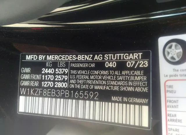 W1KZF8EB3PB165592 2023 2023 Mercedes-Benz E 350- 4Matic 9