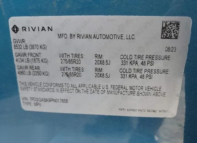 7PDSGABA9PN017658 2023 2023 Rivian R1S- Adventure 9