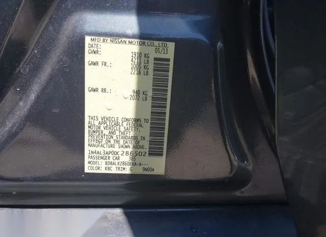 1N4AL3AP0DC286502 2013 2013 Nissan Altima- 2-5 S 9