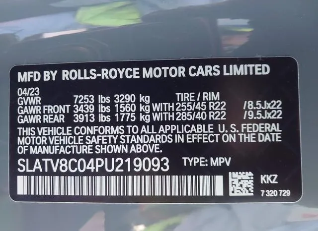 SLATV8C04PU219093 2023 2023 Rolls-Royce Cullinan 9