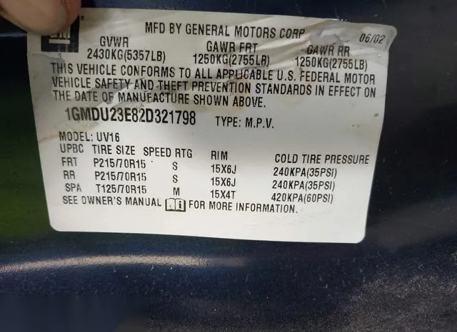 1GMDU23E82D321798 2002 2002 Pontiac Montana- V16 9