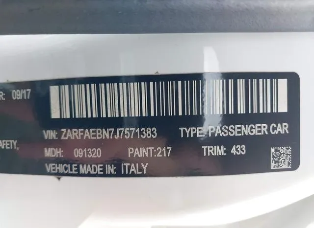 ZARFAEBN7J7571383 2018 2018 Alfa Romeo Giulia- Rwd 9