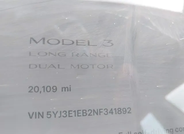 5YJ3E1EB2NF341892 2022 2022 Tesla Model 3- Long Range Dual M 7