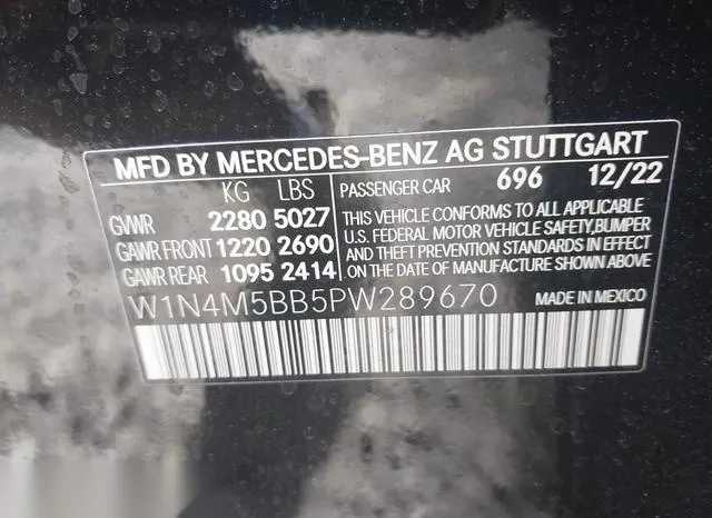 W1N4M5BB5PW289670 2023 2023 Mercedes-Benz Amg Glb 35- 4Matic 9