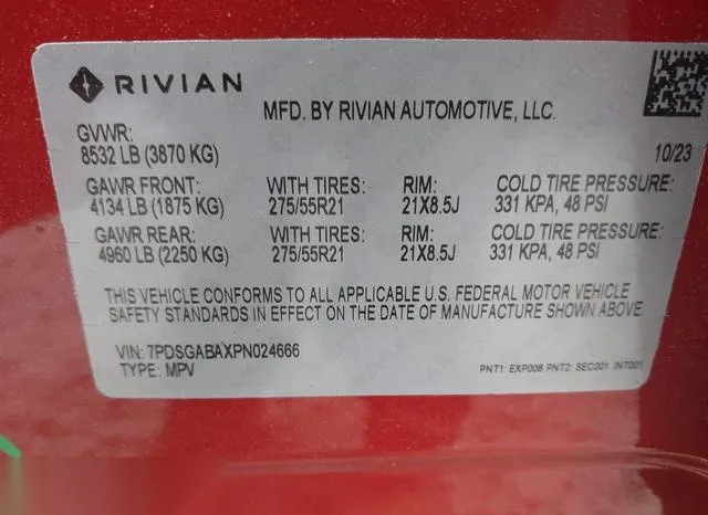 7PDSGABAXPN024666 2023 2023 Rivian R1S- Adventure 9