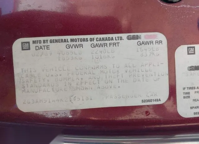 2G3AM51W4K2395181 1989 1989 Oldsmobile Cutlass- Ciera SL 9