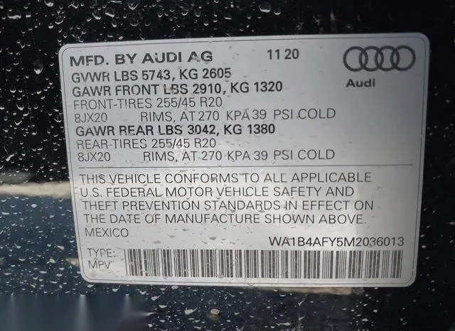 WA1B4AFY5M2036013 2021 2021 Audi SQ5- Premium Plus Tfsi Quat 9