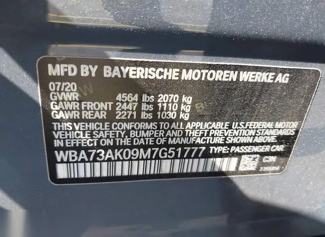 WBA73AK09M7G51777 2021 2021 BMW 228i Gran Coupe- Xdrive 9