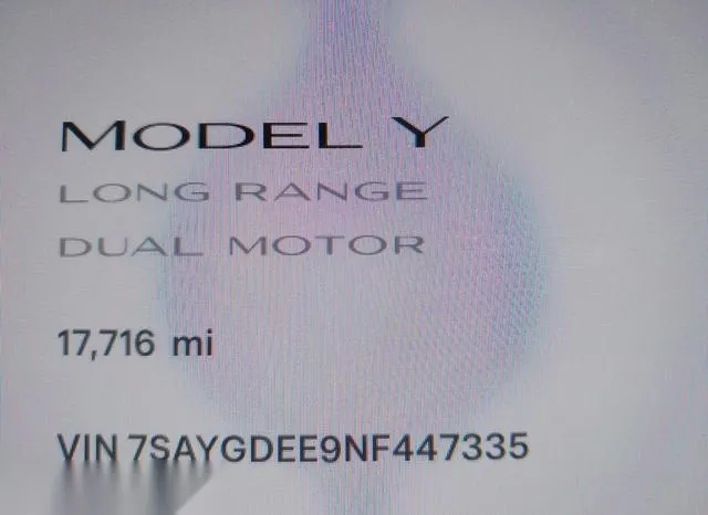 7SAYGDEE9NF447335 2022 2022 Tesla Model Y- Long Range Dual M 7