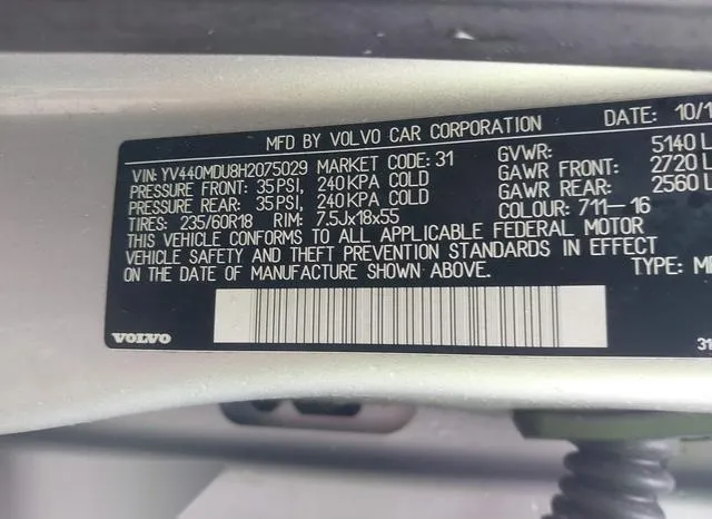 YV440MDU8H2075029 2017 2017 Volvo XC60- T5 Inscription 9