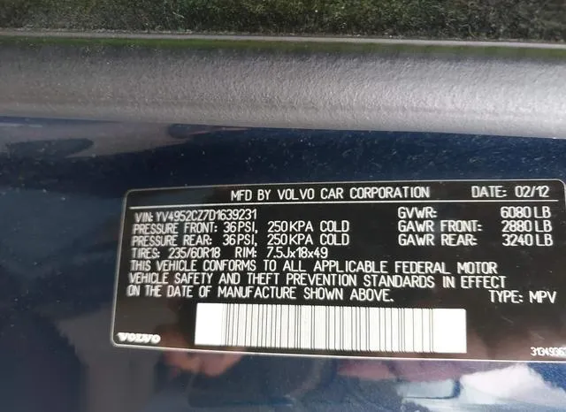 YV4952CZ7D1639231 2013 2013 Volvo XC90- 3-2/3-2 Platinum/3 9