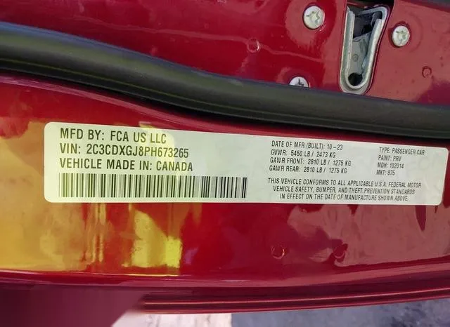 2C3CDXGJ8PH673265 2023 2023 Dodge Charger- Scat Pack 9