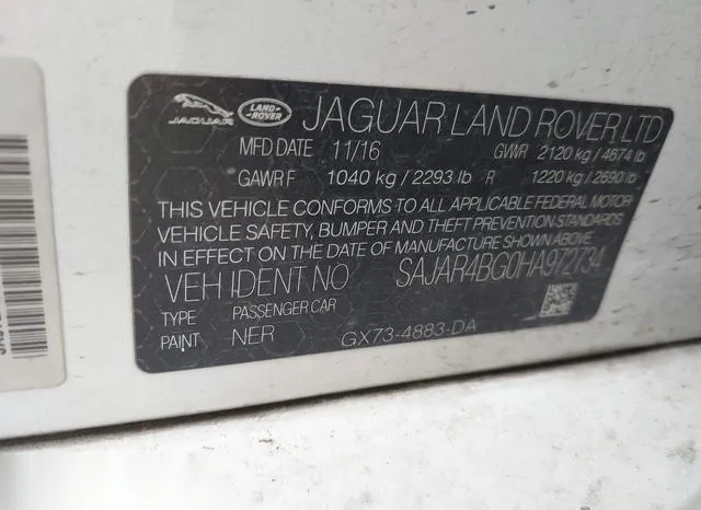 SAJAR4BG0HA972734 2017 2017 Jaguar XE- 25T 9