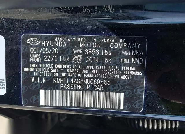 KMHLL4AG8MU069665 2021 2021 Hyundai Elantra- SE 9