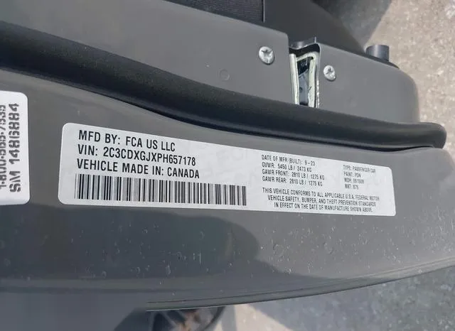 2C3CDXGJXPH657178 2023 2023 Dodge Charger- Scat Pack Widebody 9