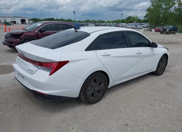 KMHLM4AJXPU076713 2023 2023 Hyundai Elantra- Hybrid Blue 4