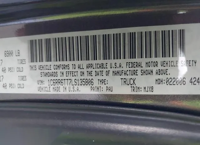 1C6RR6TT7LS135806 2020 2020 RAM 1500- Classic Slt  4X2 6-4 Box 9