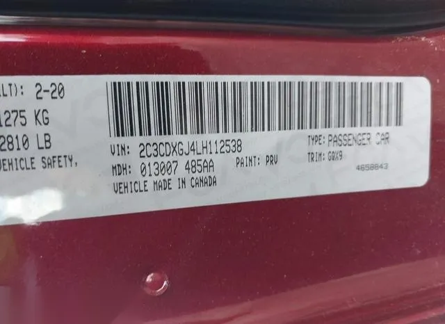 2C3CDXGJ4LH112538 2020 2020 Dodge Charger- Scat Pack Widebody 9