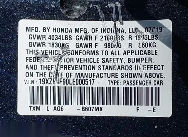 19XZE4F90LE000517 2020 2020 Honda Insight- Touring 9