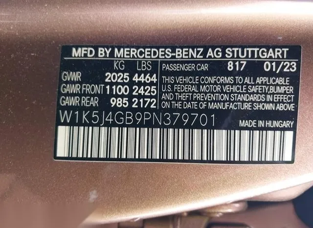 W1K5J4GB9PN379701 2023 2023 Mercedes-Benz Cla 250 Coupe 9