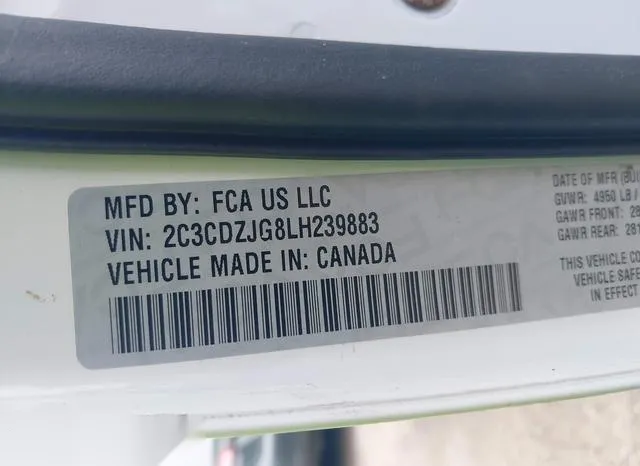 2C3CDZJG8LH239883 2020 2020 Dodge Challenger- GT 9