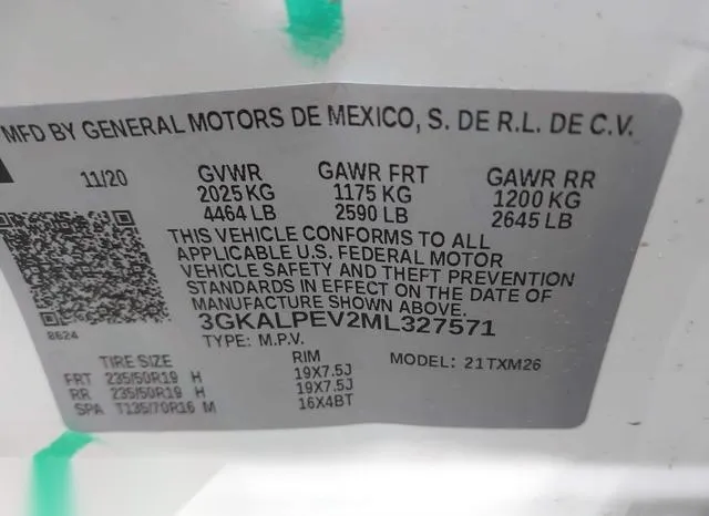 3GKALPEV2ML327571 2021 2021 GMC Terrain- Fwd Slt 9