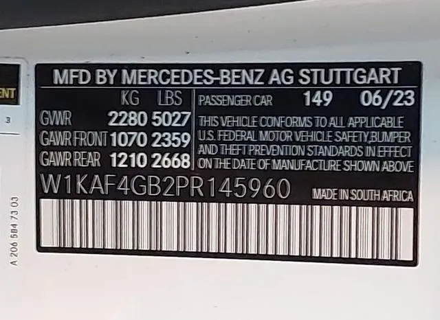 W1KAF4GB2PR145960 2023 2023 Mercedes-Benz C 300- Sedan 9