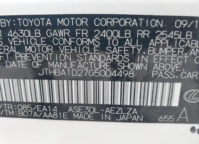 JTHBA1D27G5004498 2016 2016 Lexus IS- 200T 9