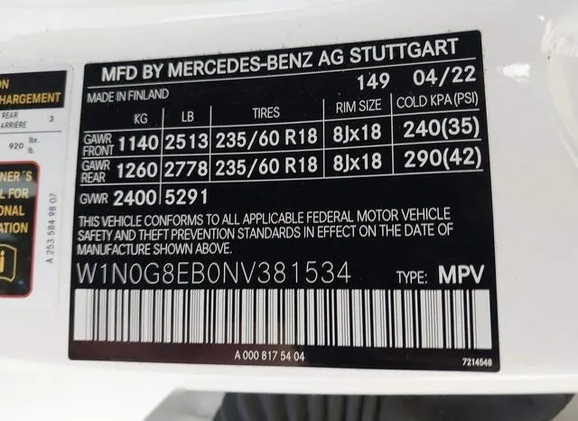 W1N0G8EB0NV381534 2022 2022 Mercedes-Benz GLC 300- 4Matic Suv 9