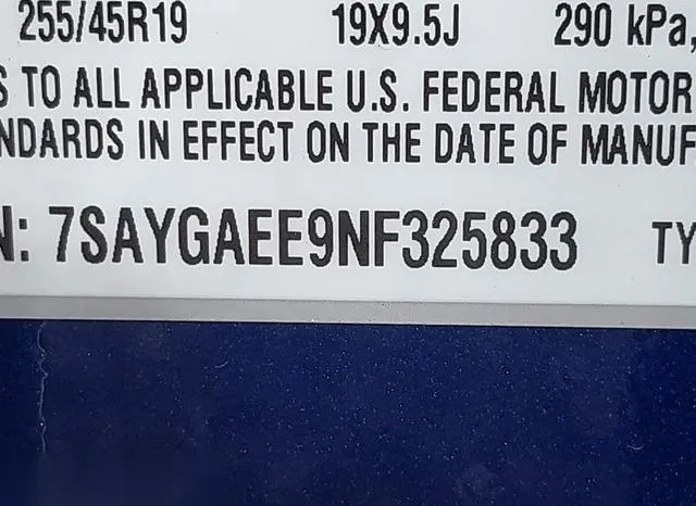 7SAYGAEE9NF325833 2022 2022 Tesla Model Y- Long Range Dual M 9