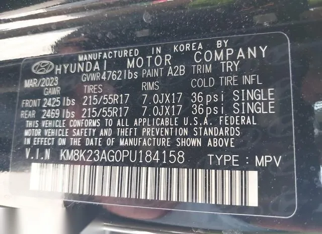 KM8K23AG0PU184158 2023 2023 Hyundai Kona- Electric SE 9