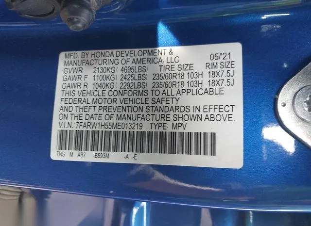 7FARW1H55ME013219 2021 2021 Honda CR-V- 2Wd Ex 9