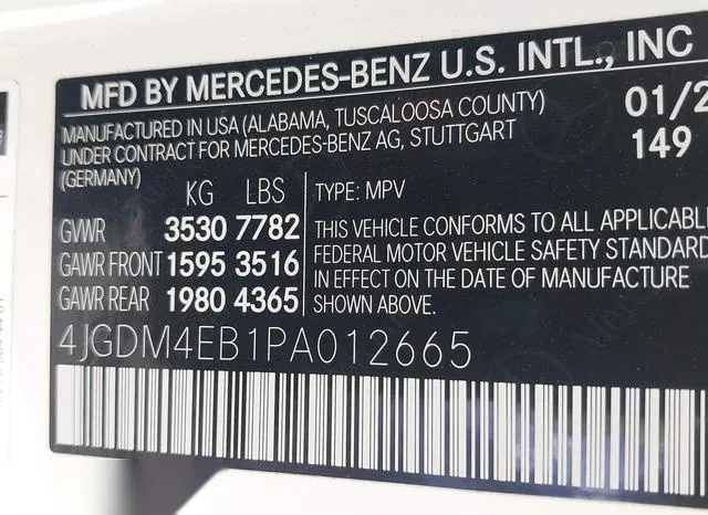 4JGDM4EB1PA012665 2023 2023 Mercedes-Benz Eqs 580 Suv- 4Matic 9