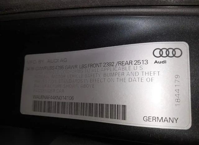 WAUENAF44KN014106 2019 2019 Audi A4- 45 Premium 9