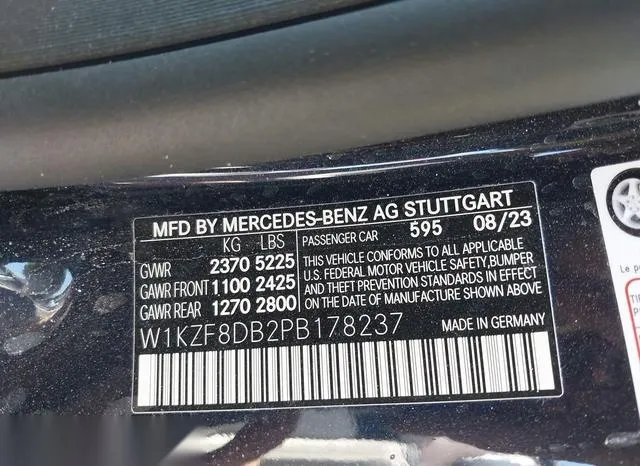 W1KZF8DB2PB178237 2023 2023 Mercedes-Benz E 350 9