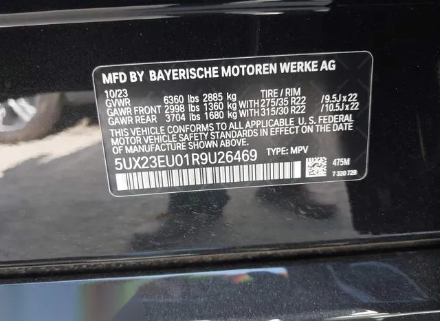 5UX23EU01R9U26469 2024 2024 BMW X5- Xdrive40I 9