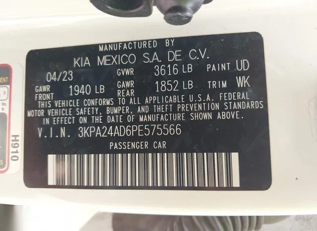 3KPA24AD6PE575566 2023 2023 KIA Rio- LX 9