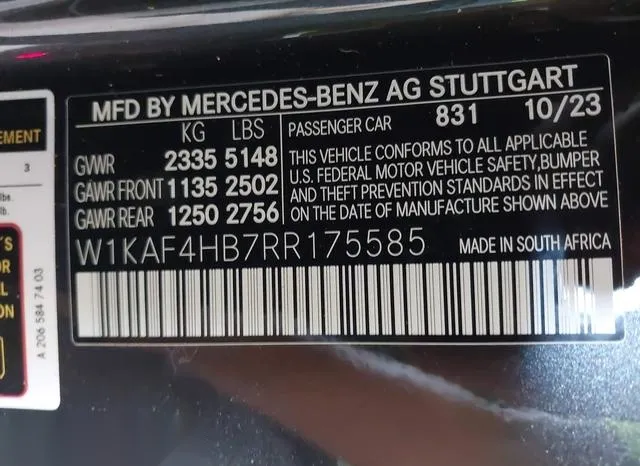 W1KAF4HB7RR175585 2024 2024 Mercedes-Benz C 300 9