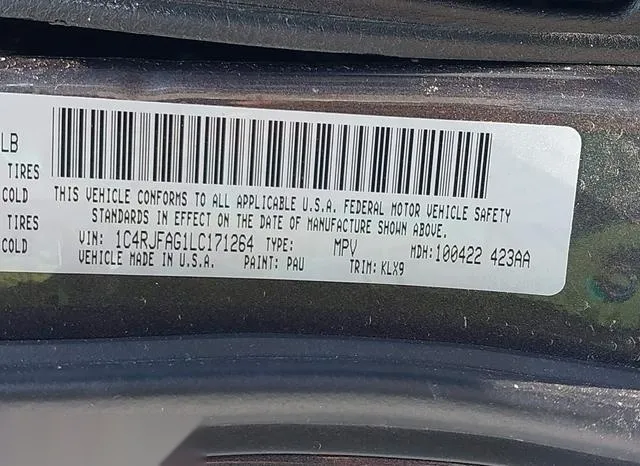 1C4RJFAG1LC171264 2020 2020 Jeep Grand Cherokee- Altitude 4X4 9