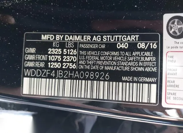 WDDZF4JB2HA098926 2017 2017 Mercedes-Benz E 300 9