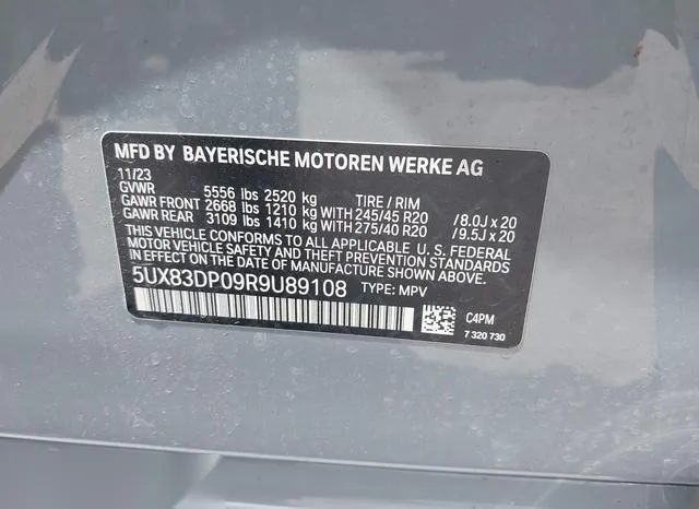 5UX83DP09R9U89108 2024 2024 BMW X3- M40I 9