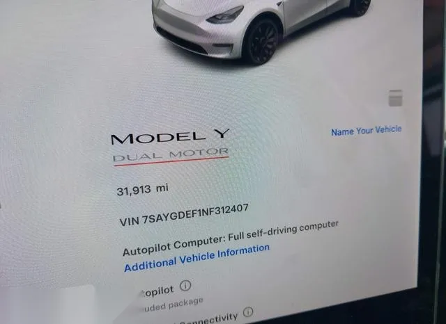 7SAYGDEF1NF312407 2022 2022 Tesla Model Y- Performance Dual  7