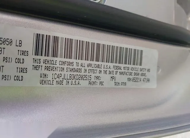 1C4PJLLB3KD202515 2019 2019 Jeep Cherokee- Latitude Plus Fwd 9