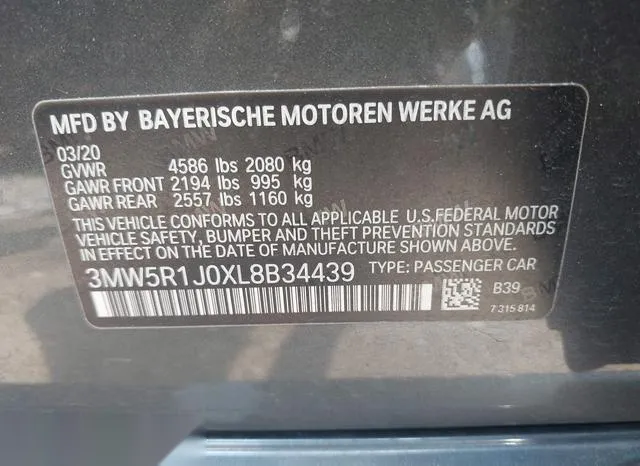 3MW5R1J0XL8B34439 2020 2020 BMW 3 Series- 330I 9