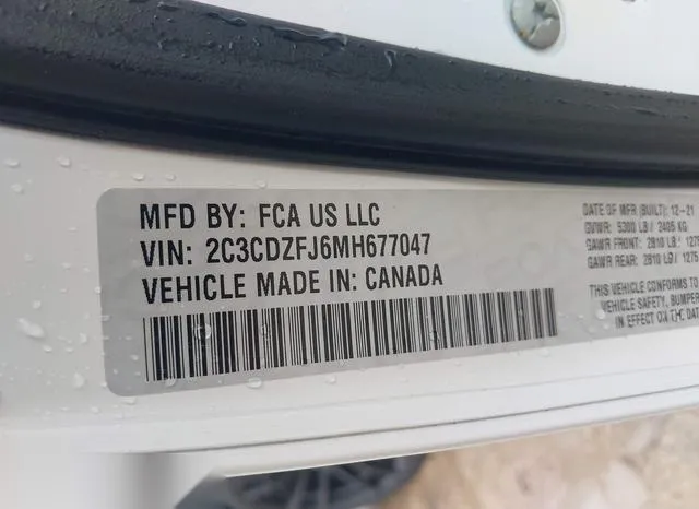 2C3CDZFJ6MH677047 2021 2021 Dodge Challenger- R/T Scat Pack 9